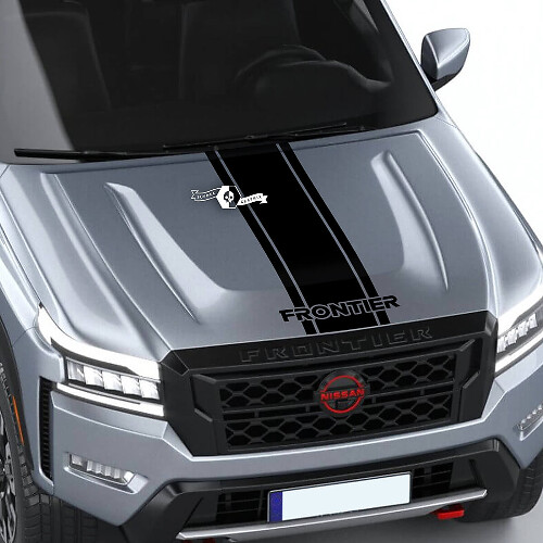 Calcomanía para capó Nissan Frontier S SV Pro-4x, calcomanías gráficas con logotipo de línea de vinilo a rayas

