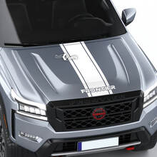 Calcomanía para capó Nissan Frontier S SV Pro-4x, calcomanías gráficas con logotipo de línea de vinilo a rayas
 3
