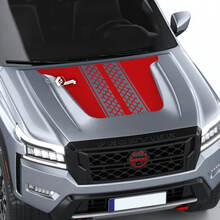 Nissan Frontier S SV Pro-4x Calcomanía para capó, vinilo, pista de neumáticos, calcomanías gráficas opacas duales todoterreno
 3