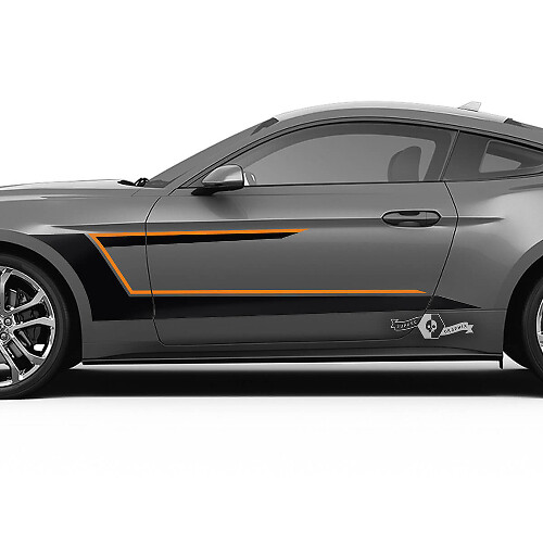 Kit de vinilo lateral con franjas dobles de carreras para Musclecar Musclecarmodel 2016-23
