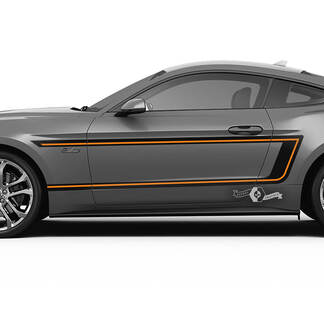 Par de rayas de guardabarros para puertas para Ford Mustang Shelby GT500 GT350 GT500 GT350 Mach 1 Mach 1 Logo 2 colores

