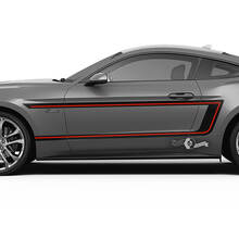 Par de rayas de guardabarros para puertas para Ford Mustang Shelby GT500 GT350 GT500 GT350 Mach 1 Mach 1 Logo 2 colores
 2