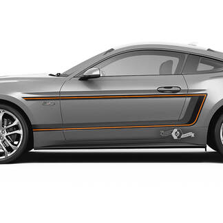 Par de rayas de guardabarros para puertas para Ford Mustang Shelby GT500 GT350 GT500 GT350 Mach 1 Mach 1 Logo 3 colores
