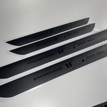 4 pegatinas de vinilo para umbral de puerta del 100 aniversario de Dodge Challenger
 3