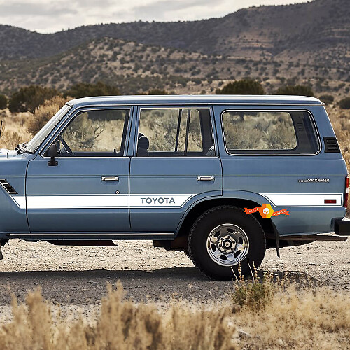 Kit de calcomanías de vinilo con franjas laterales de estilo retro para Toyota Land Cruiser FJ60