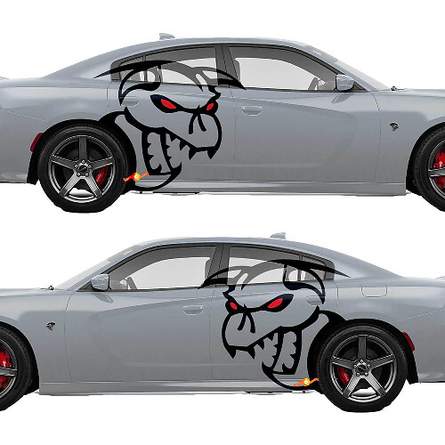 Kit de Vinilo Lateral Estilo Demon para Dodge Challenger Charger