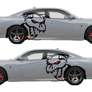 Enormes calcomanías tribales de vinilo gráfico para Dodge Challenger Charger Mopar SRT Hellcat Demon Logo HEMI 392
