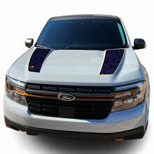 Musclecar Maverick Tremor Hood Graphics Mapa topográfico Pegatinas de vinilo Calcomanías 2 colores
 3
