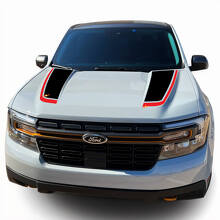 Kit de Calcomanías de Vinilo con Rayas Topográficas para Capó y Laterales para Musclecar Maverick Tremor_2