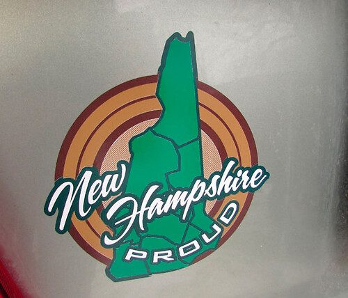 Adhesivo de vinilo del estado de New Hampshire para Jeep Wrangler