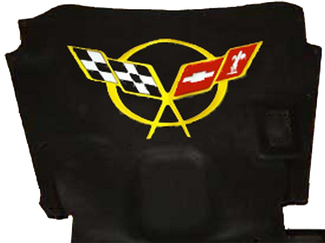 Calcomanía con logotipo de capó amarillo Corvette C5 Pegatina