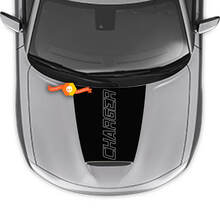 Calcomanía adhesiva para capó con logotipo del contorno del cargador para Dodge Charger 2015-2024
 2