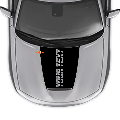 Calcomanía de vinilo con texto personalizado Strobe para capó de Dodge Charger 2015-2024_1