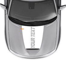 Calcomanía de vinilo con texto personalizado Strobe para capó de Dodge Charger 2015-2024_2
