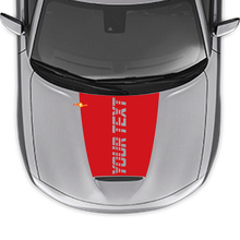 Calcomanía de vinilo con texto personalizado Strobe para capó de Dodge Charger 2015-2024_3