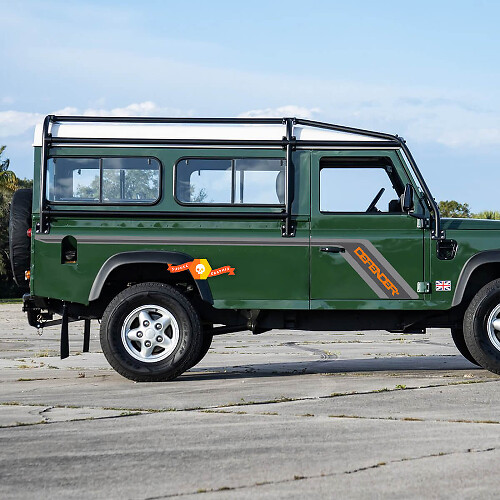Etiqueta engomada de las puertas laterales de Land Rover Defender 110 de 3 puertas
