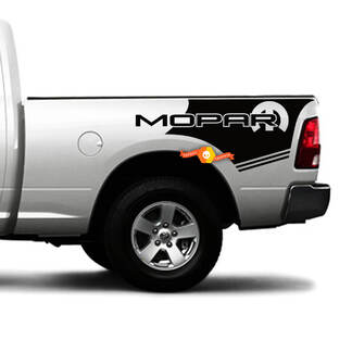 Par de calcomanías Mopar Racing con rayas adhesivas aptas para Dodge Ram Mopar Hemi
 1