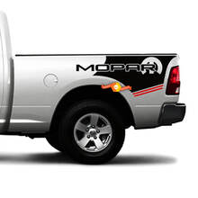 Par de calcomanías Mopar Racing con rayas adhesivas aptas para Dodge Ram Mopar Hemi
 2