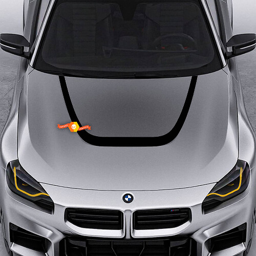 Vinilo adhesivo de capó con franjas curvas estilo U para BMW M2 G87