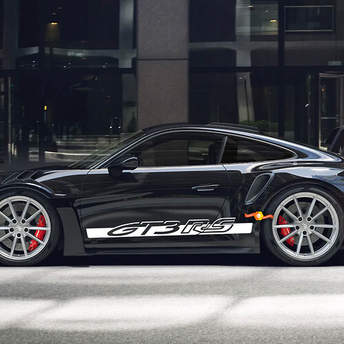 Porsche 911 991 992 Gt3 RS GT3RS Kit de rayas laterales Calcomanía adhesiva

