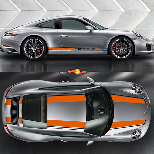 911 Gulf Porsche CARRERA naranja negro Pegatinas Calcomanías Gráficos
