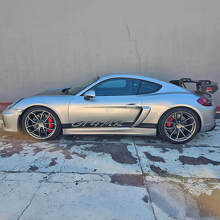Kit de vinilos con franjas laterales estilo GT4 MR para Porsche 718 Cayman_2