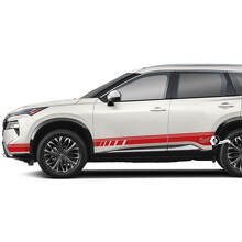 Par Nissan Rogue puerta lateral panel basculante rayas pegatina vinilo gráfico
 2