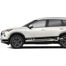 Par Nissan Rogue puerta lateral panel basculante rayas pegatina vinilo gráfico
 3