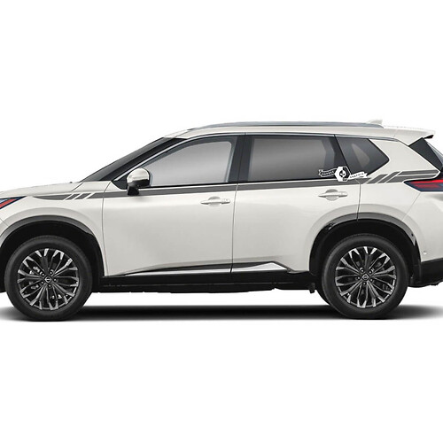 Calcomanía adhesiva de vinilo lateral con franjas estilo racing para Nissan Rogue