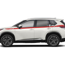 Par de pegatinas de vinilo con rayas laterales para puerta de Nissan Rogue
 2