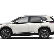 Par de pegatinas de vinilo con rayas laterales para puerta de Nissan Rogue
 3