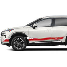 Par Nissan Rogue puerta lateral panel basculante rayas pegatina vinilo gráfico
 2