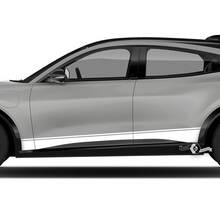 Par de pegatinas de vinilo para puerta lateral de Ford Mustang MACH-E MACH E Trim Rocker Panel Stripes
 2