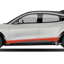 Par de pegatinas de vinilo para puerta lateral de Ford Mustang MACH-E MACH E Trim Rocker Panel Stripes
 3