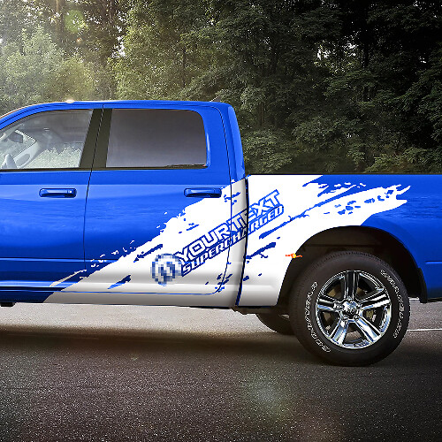 Kit de vinilo lateral estilo Mopar sobrealimentado para Dodge Ram 1500
