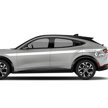 Par Ford Mustang MACH-E MACH E Doors Top Line Stripes Side Door Calcomanías de vinilo
 2