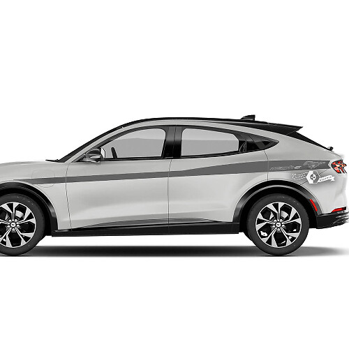 Par Ford Mustang MACH-E MACH E Guardabarros delantero Línea superior Rayas Puerta lateral Guardabarros trasero Calcomanías de vinilo
