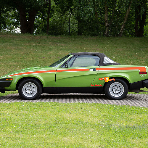 Kit de calcomanías de vinilo en estilo franjas laterales para Triumph TR7 Spider