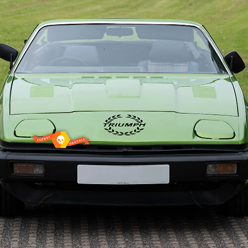 Calcomanía de vinilo con logo de corona en capó Triumph TR7