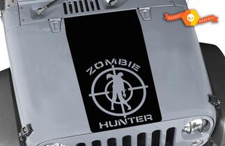 Jeep Wrangler Blackout Zombie Hunter Aim Hood vinilo calcomanía TJ LJ JK Unlimited
