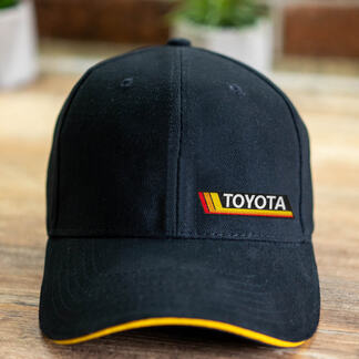 Gorra de béisbol con logotipo bordado de Toyota Retro Classic Stripe Trucker
