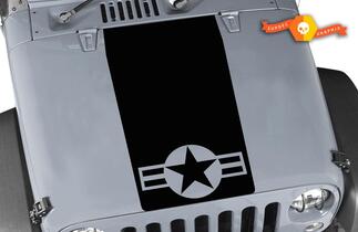 Jeep Wrangler Blackout USAF Air Force Hood vinilo calcomanía TJ LJ JK Unlimited