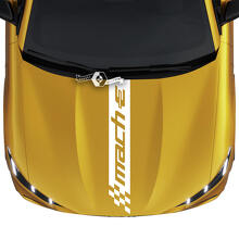 Calcomanía a cuadros con rayas de capó para Ford Mustang MACH-E MACH E, pegatina de vinilo
 6