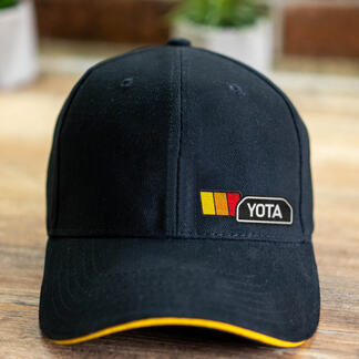 YOTA Toyota Retro Classic Stripe Trucker Sombrero bordado Logo Gorra de béisbol
