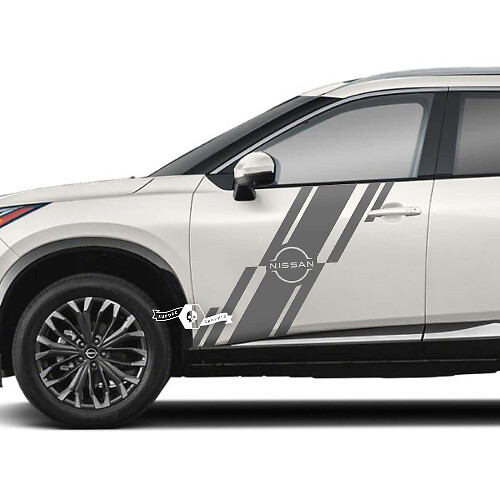 Par Nissan Rogue puerta lateral guardabarros trasero pegatina calcomanía vinilo gráfico
