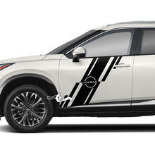 Par Nissan Rogue puerta lateral guardabarros trasero pegatina calcomanía vinilo gráfico
 3