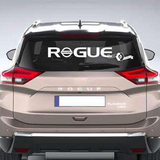Gráfico adhesivo de vinilo para ventana trasera con logotipo de Nissan Rogue
