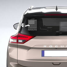Pegatina de vinilo para la ventana trasera con bandera de EE. UU. para Nissan Rogue_2