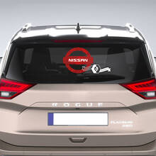 Logotipo de Nissan con líneas topográficas, calcomanía de vinilo para ventana, gráfico
 2