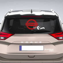 Logotipo de Nissan con líneas topográficas, calcomanía de vinilo para ventana, gráfico
 4